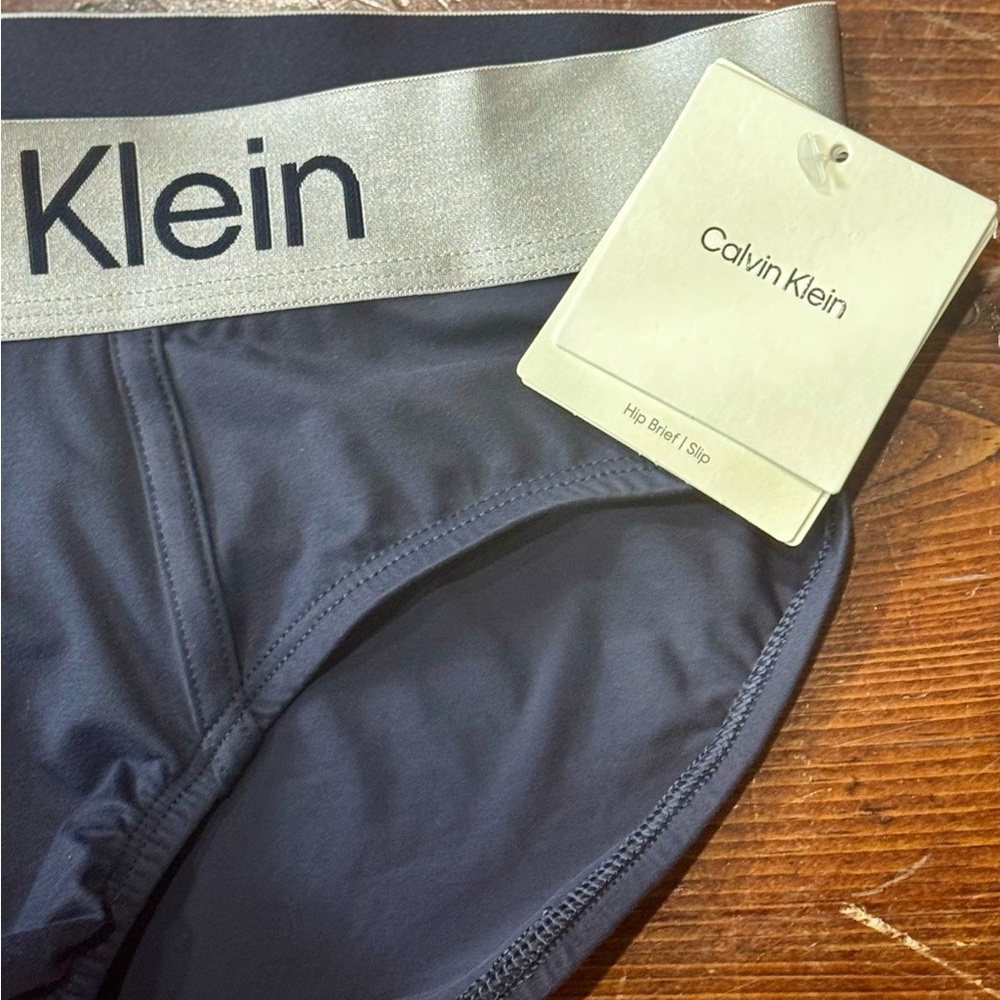 Calvin Klein Navy Blue Briefs - Picture 4 of 10